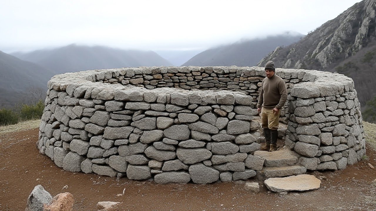 building a  dream log cabin in wilderness