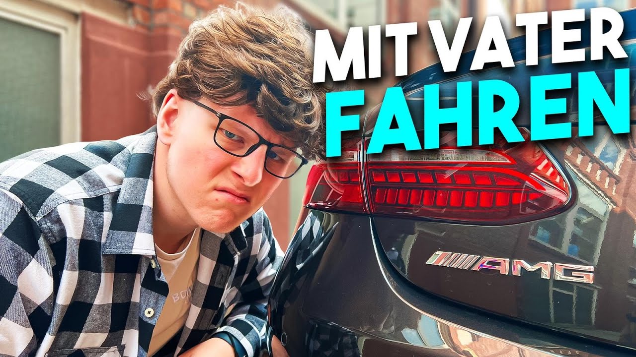 Wenn der Vater Beifahrer im Auto ist.