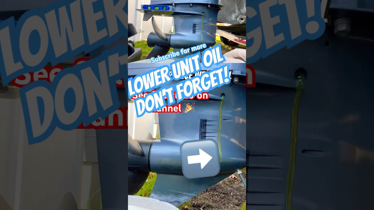 Lower Unit Oil Change Yamaha Outboard- detailed video on channel