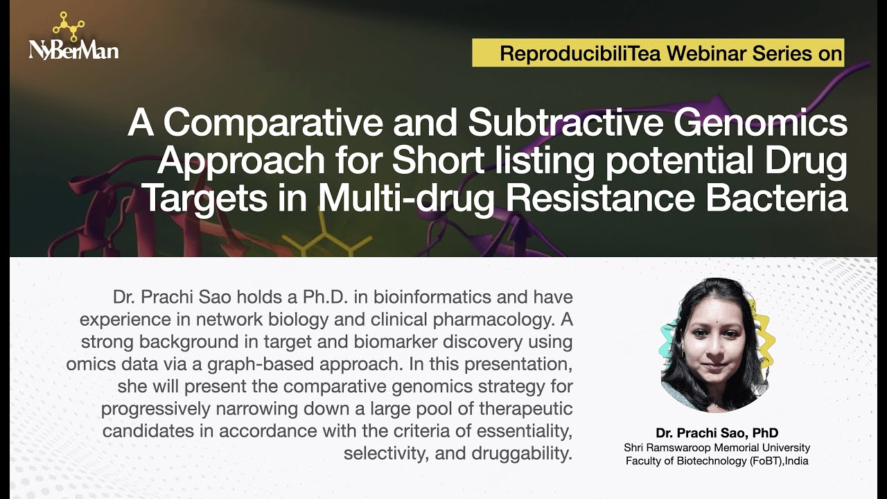 A Comparative and Subtractive #genomics Approach for Shortlisting Potential #Drug targets, Dr.Prachi