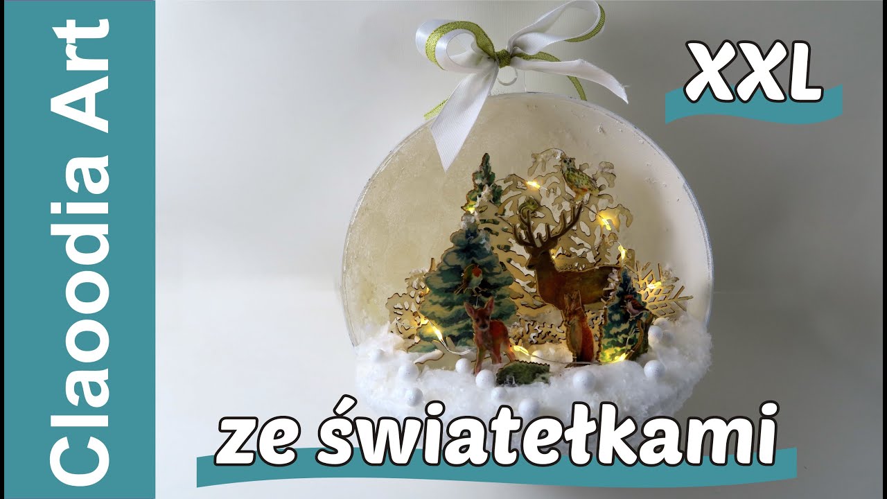 Przestrzenna bombka XXL, ze światełkami (Christmas ball 3D, XXL, with lights DIY)
