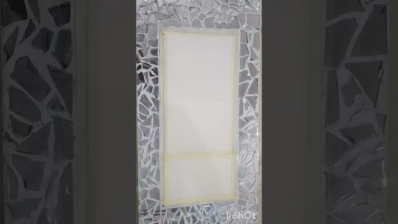 Diy with broken mirror #shorts #youtubeshorts #mirrorart #art #wallmirror      #mirrormosaic #mosaic