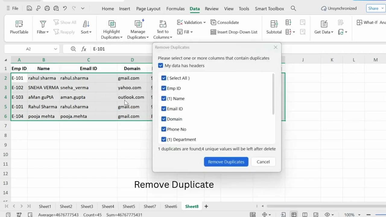 Excel Data cleaning #new #excel #excelfunction #exceltips #viral #video #support 