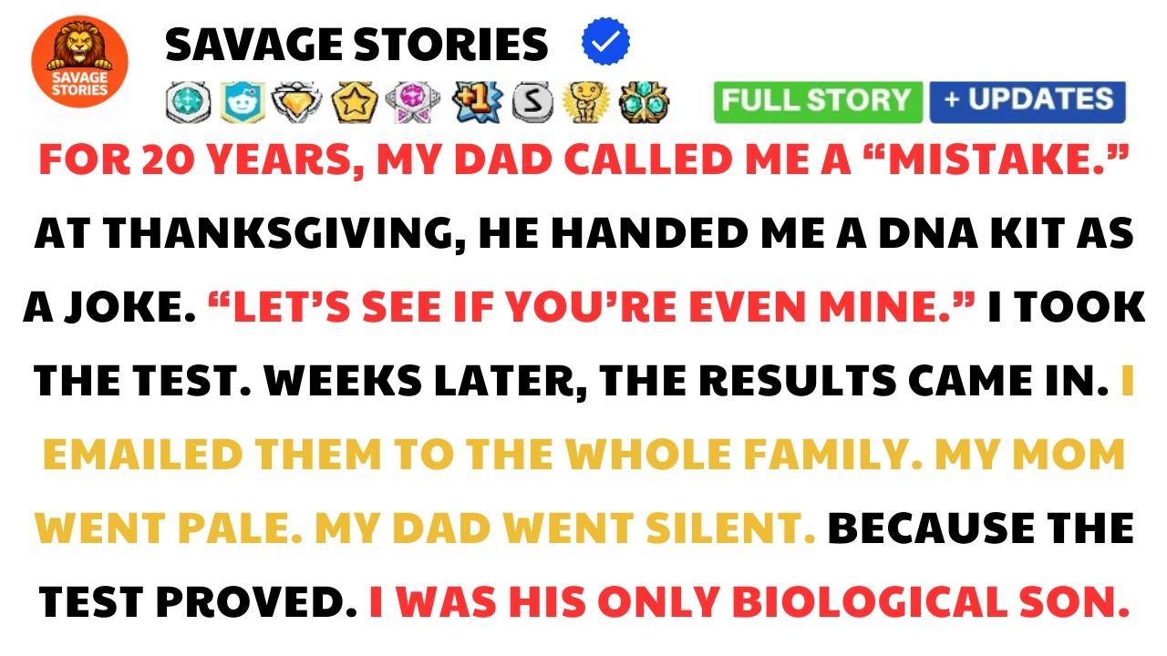My Dad Handed Me a DNA Test at Thanksgiving as a Joke—He Stopped Smiling 3 Weeks Later