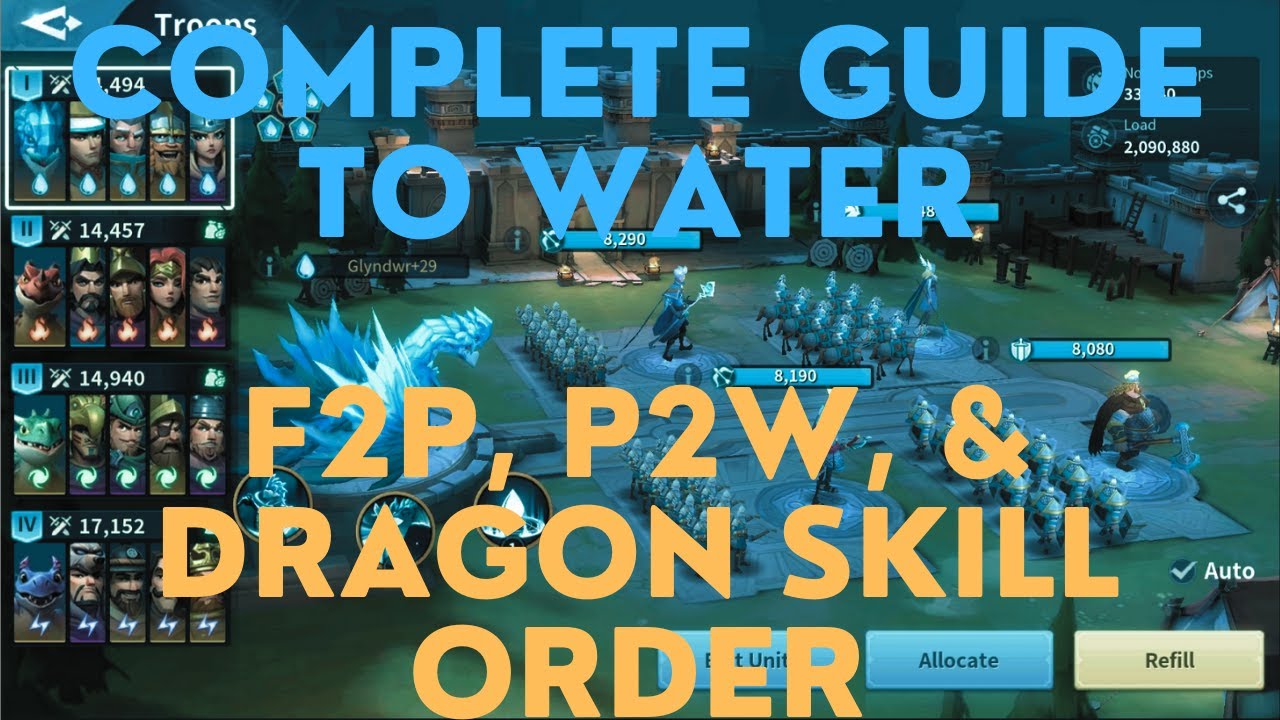 Infinity Kingdom | Complete Guide To Water Marches: F2P, P2W, & Dragon Skill Order