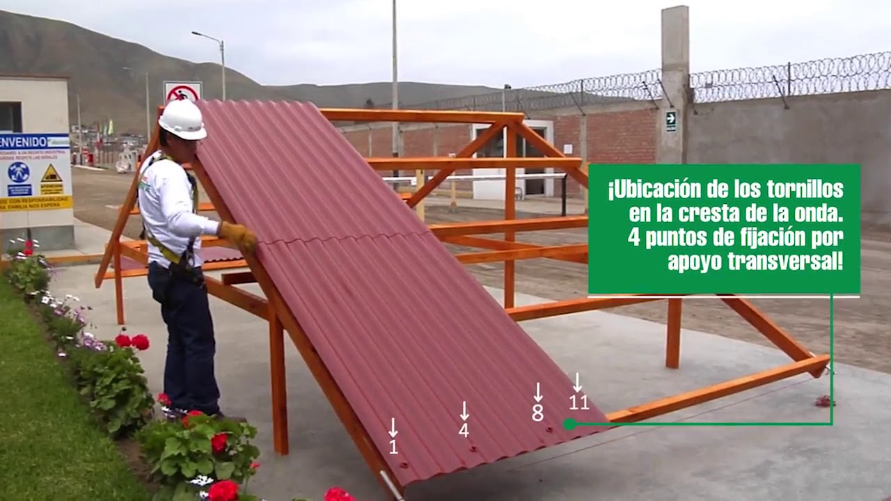 Instalación de planchas para techo Fibraforte