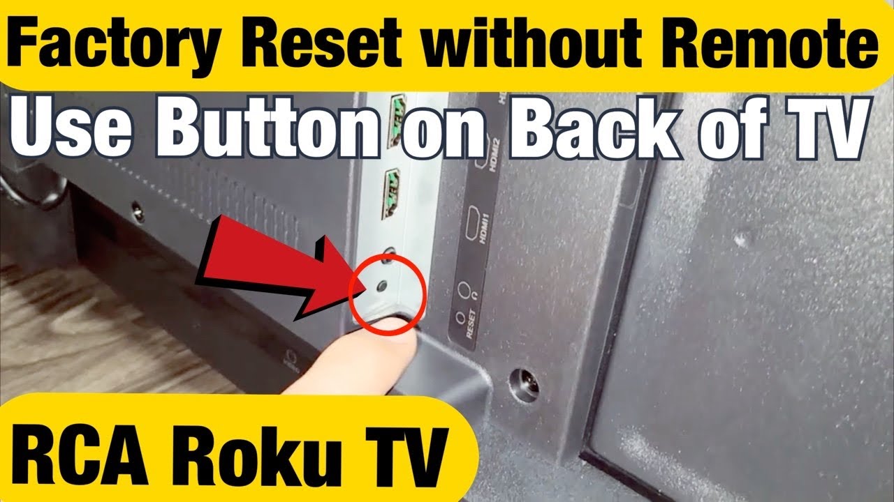 RCA Roku TV: как сбросить настройки до заводских без пульта дистанционного управления (кнопка на ...