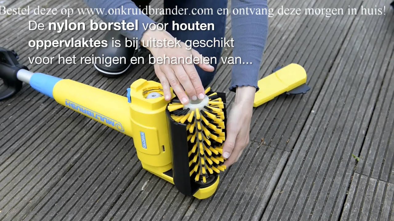 Gloria Multibrush slechts € 149,95 Terrasreiniger en onkruidborstel 2 in 1!
