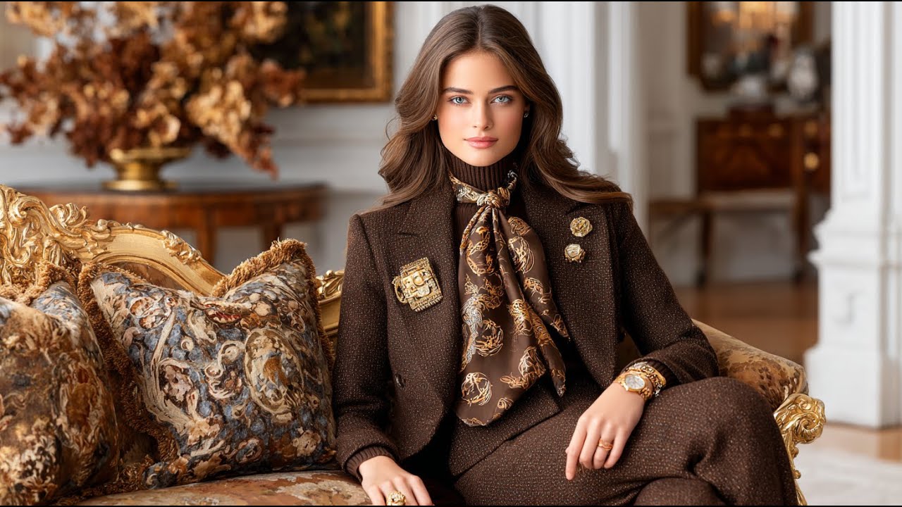 Теплая зимняя элегантность 2026 от Ralph Lauren — коричневые и кофейные оттенки, которые вам понр...