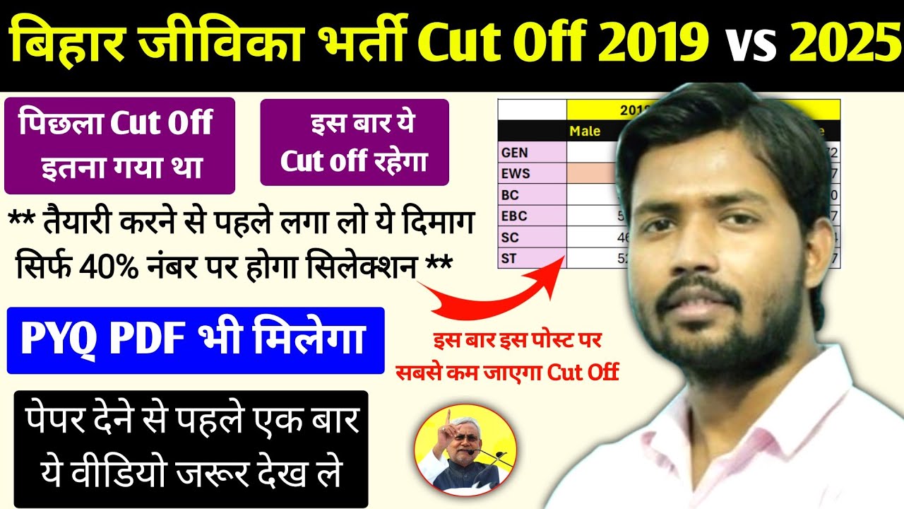 बिहार जीविका नयी भर्ती 2025 l Bihar Jeevika Recruitment 2025 Cut Off Jeevika 2018 vs 2025 Cut Off 