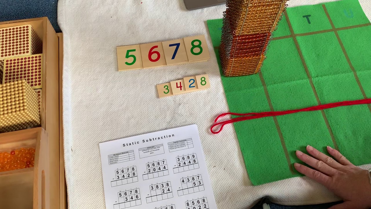 Static subtraction with golden beads