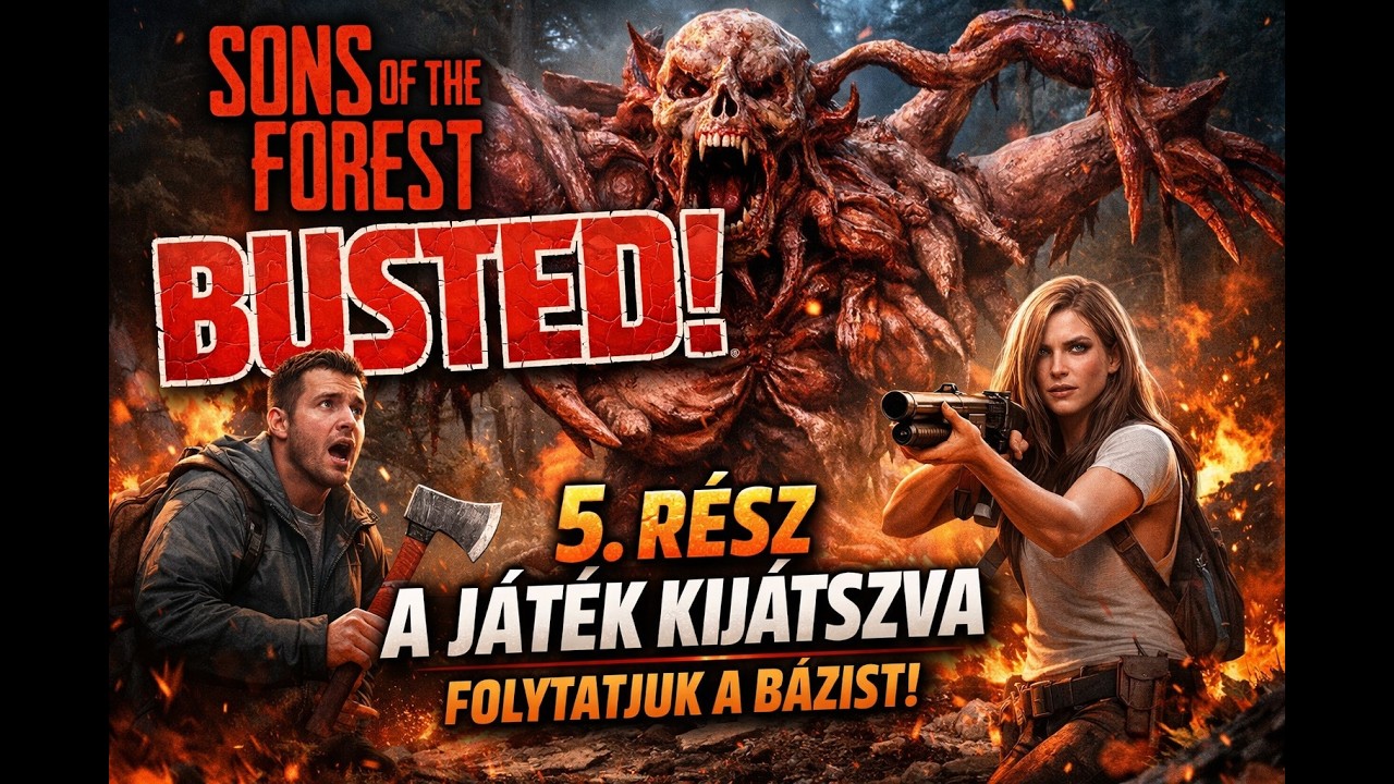 Visszatérünk!🔴Sons Of The Forest Stream #5 Folytatjuk a bázist!  @Levente256_shorts -al