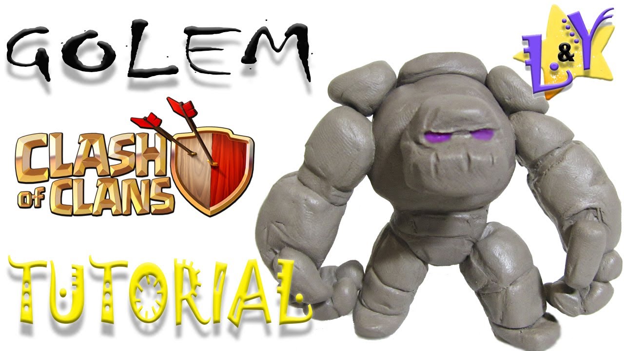 Как слепить Голема Клэш оф Клэнс из пластилина Туториал Golem from clay Clash of Clans Tutorial