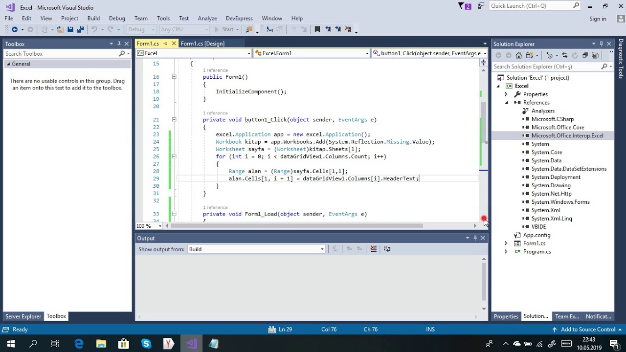 C# Form Dersleri-78 Excele Veri Aktarma