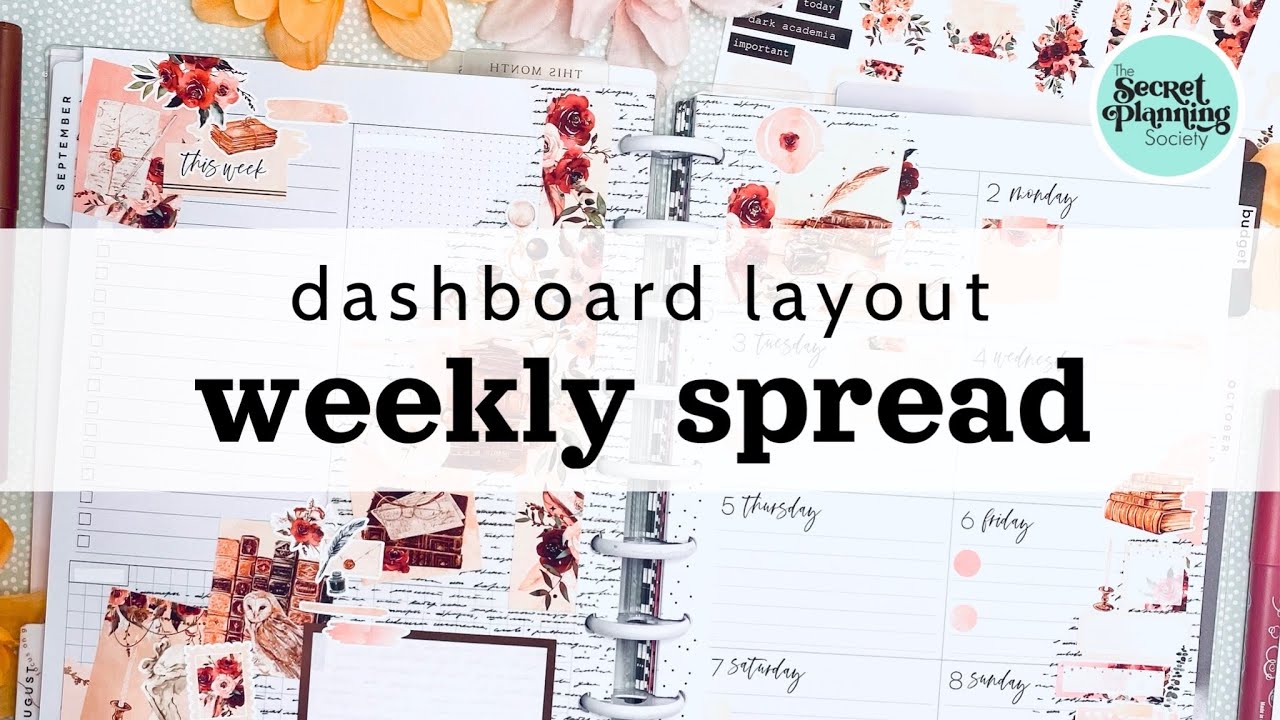 Happy Planner | Plan With Me | Dashboard Layout Spread September 2 - 8 | The Secret Planning Society