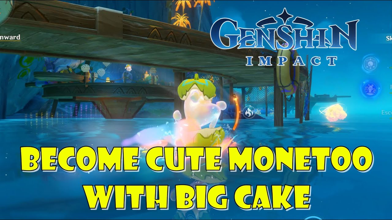 Become Monetoo with cute Cake - Genshin Impact