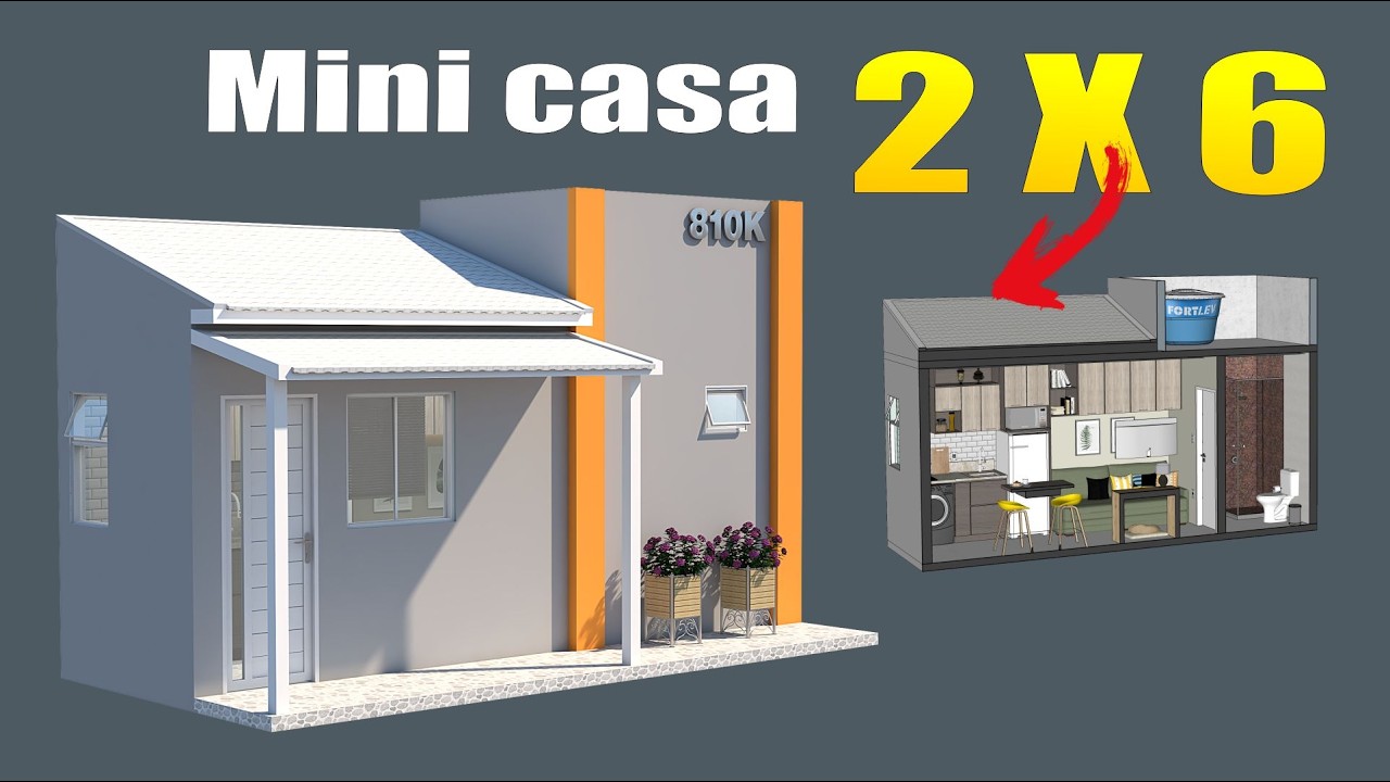 ELE FEZ ESSA MINI CASA EM UM TERRENO DE APENAS 2X6