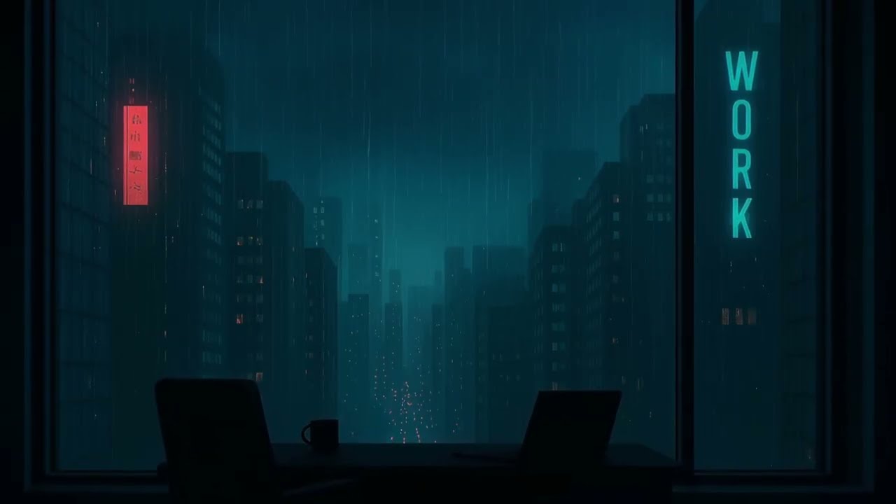 Analog Synth Rain Soundscape | Enter Deep Concentration 4k