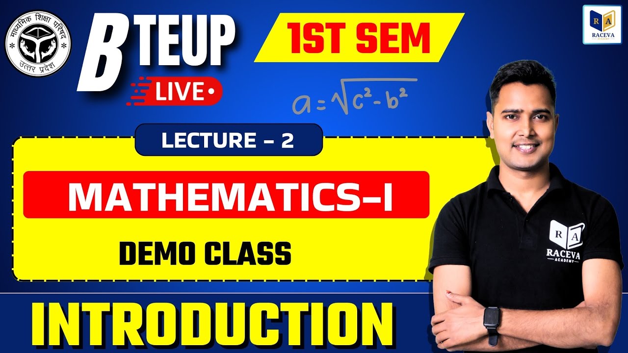 Mathematics-1 : Demo Class | Chapter-1 , Lec-2 | Up Polytechnic 1st Semester New Batch #raceva