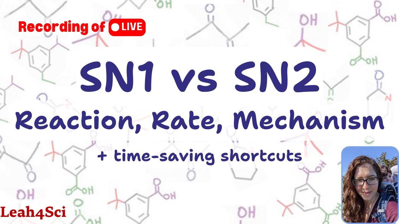SN1 vs SN2 Reactions Simplified - Reaction, Rate, Mechanism + Practice [LIVE Recording]