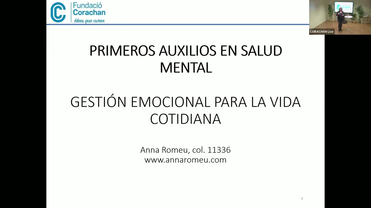 Sesión Webinar: Primeros auxilios en Salud Mental
