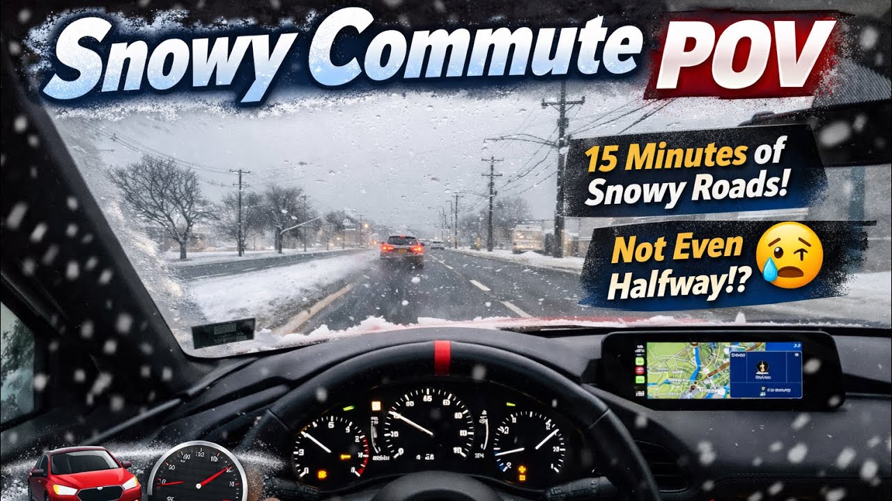 ❄️ 15 MIN Snow Commute POV | Driving My Mazda 3 Turbo to work after a Snow Storm
