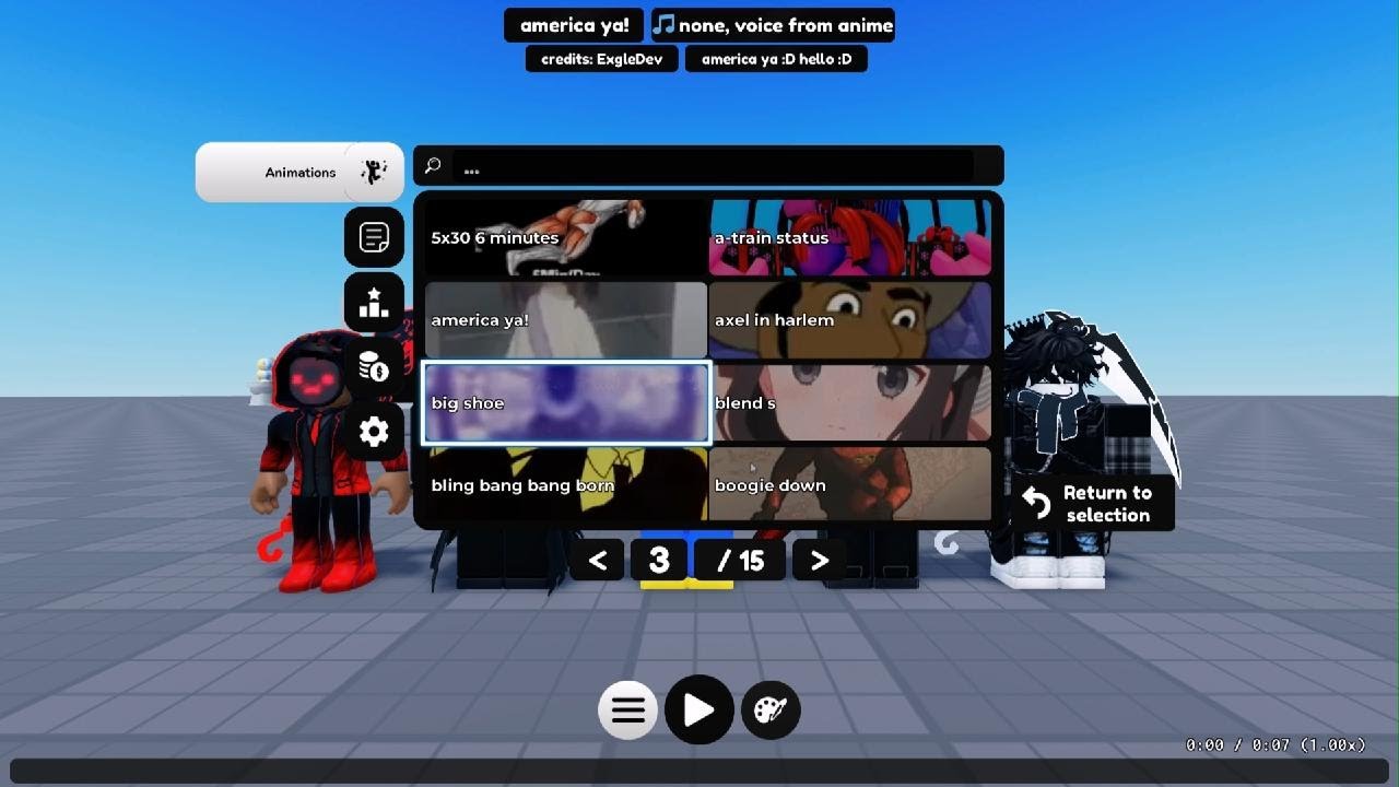 Playing Roblox serband Animation