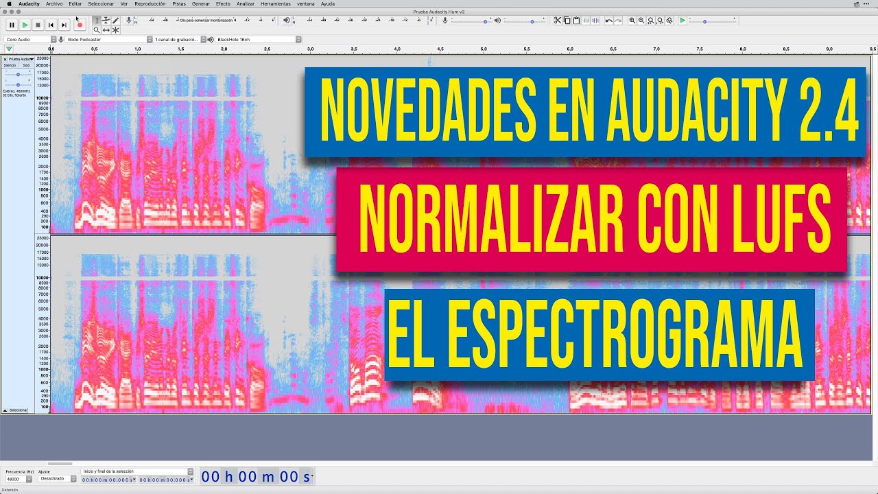 Novedades en Audacity 2.4, normalizar el volumen con LUFS y borrar selecciones en el modo espectral