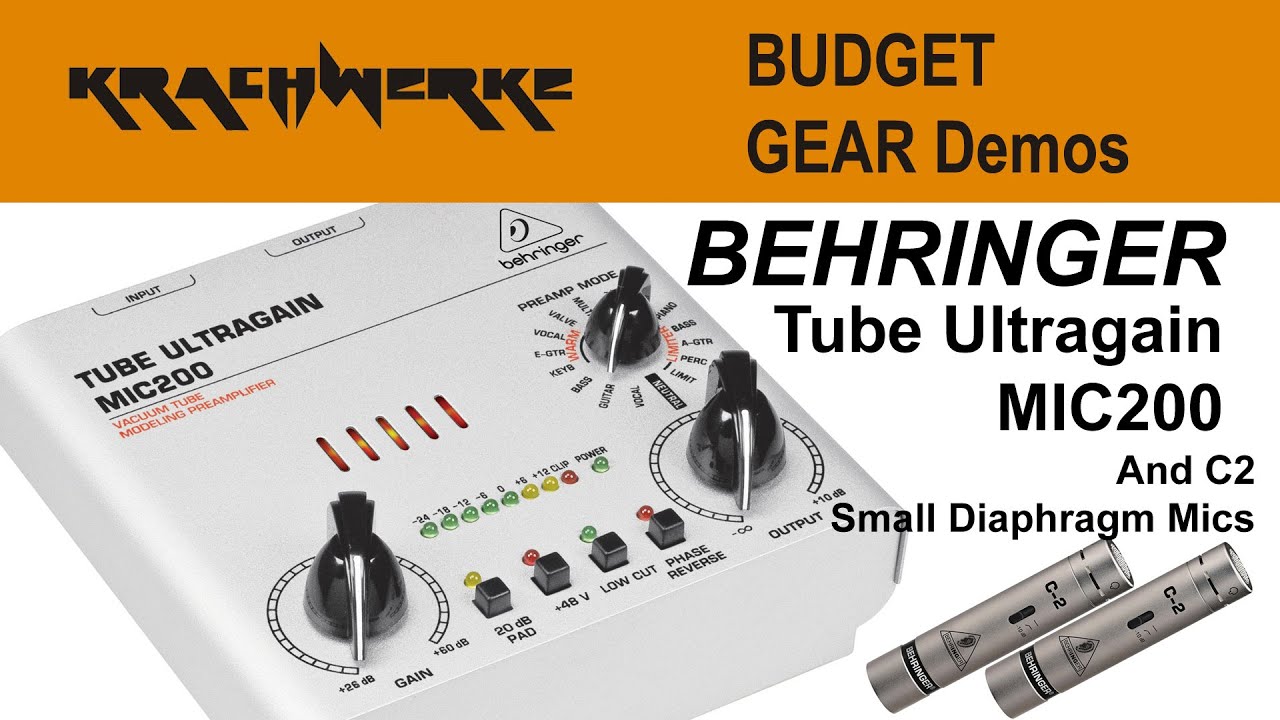 Behringer Tube Ultragain MIC200 demo and review