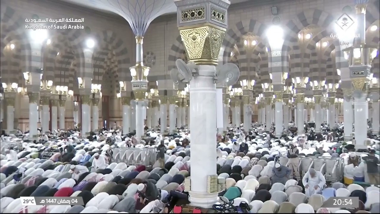 صلاة التراويح تلاوة الشيخ عبدالله البعيجان والشيخ محمد برهجي بالمسجد النبوي 4 رمضان 1447 هـ