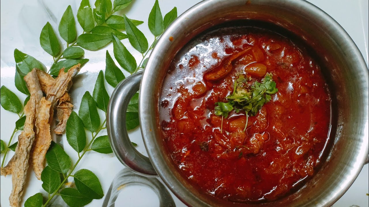 Dry fish curry ||endu chepala pulusu ||spicy dry fish curry
