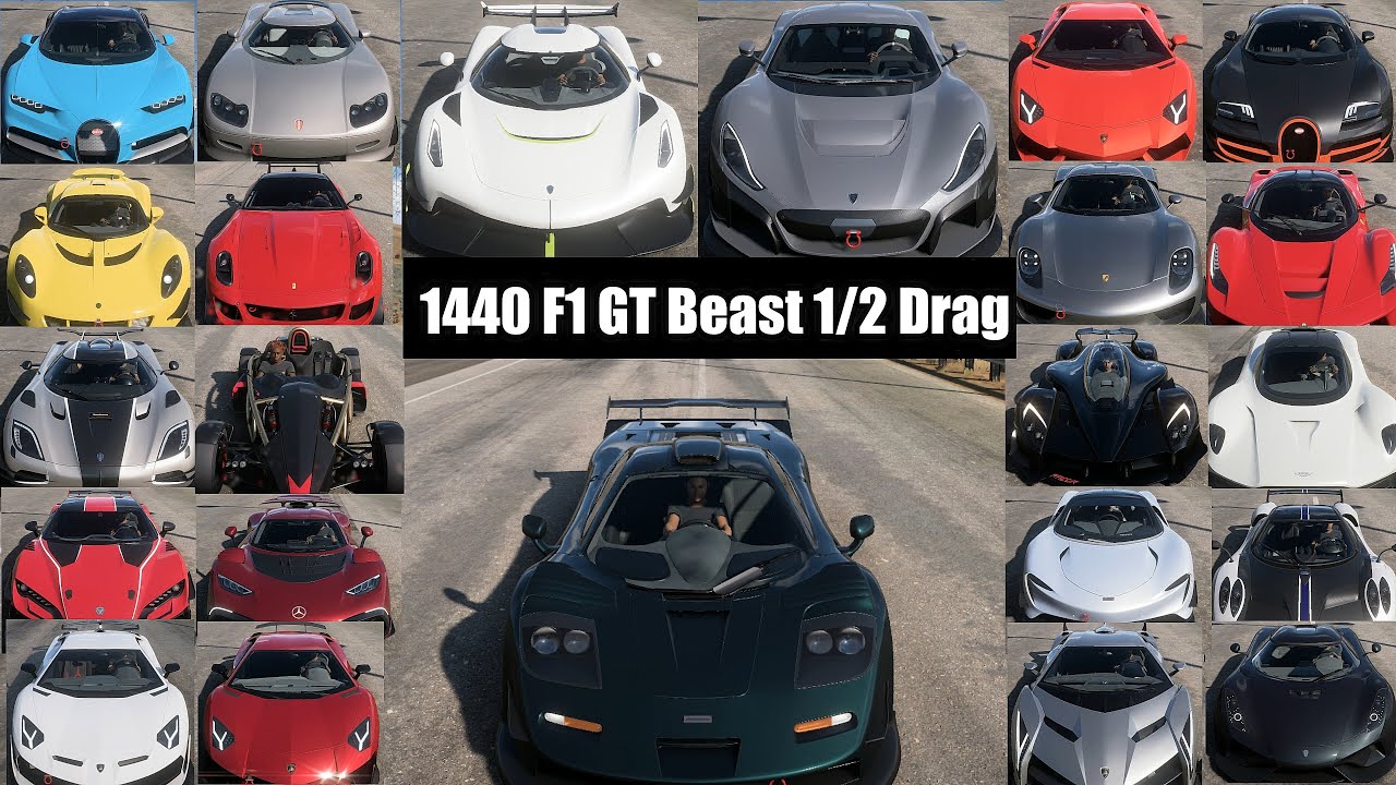 This 1/2 Mile Drag Beast Is Unbeatable || 1440HP McLaren F1 GT Vs The World || FH5 Drag Battle ||