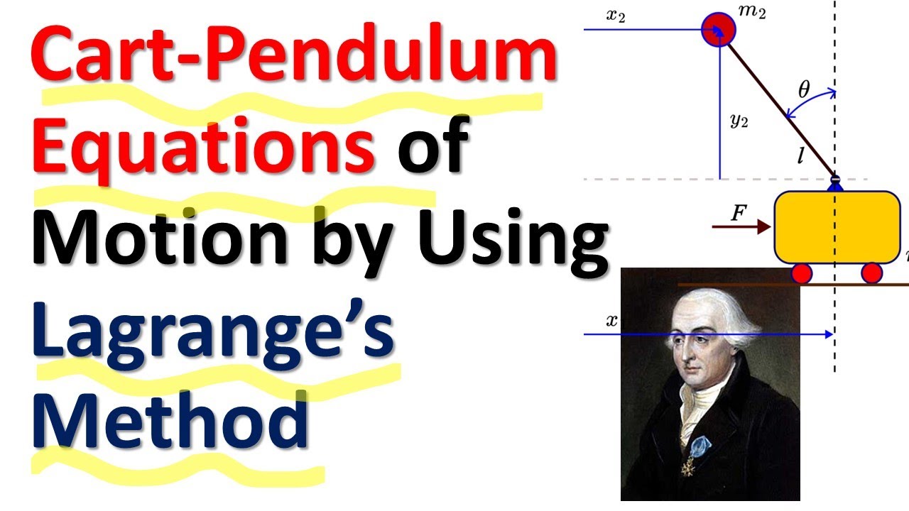 Cart-Pendulum Equations of Motion by Using Lagrange's Method - Dynamics and Control Tutorials