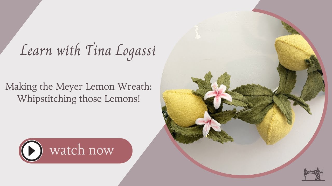 Whipstitched Meyer Lemon Wreath Tutorial