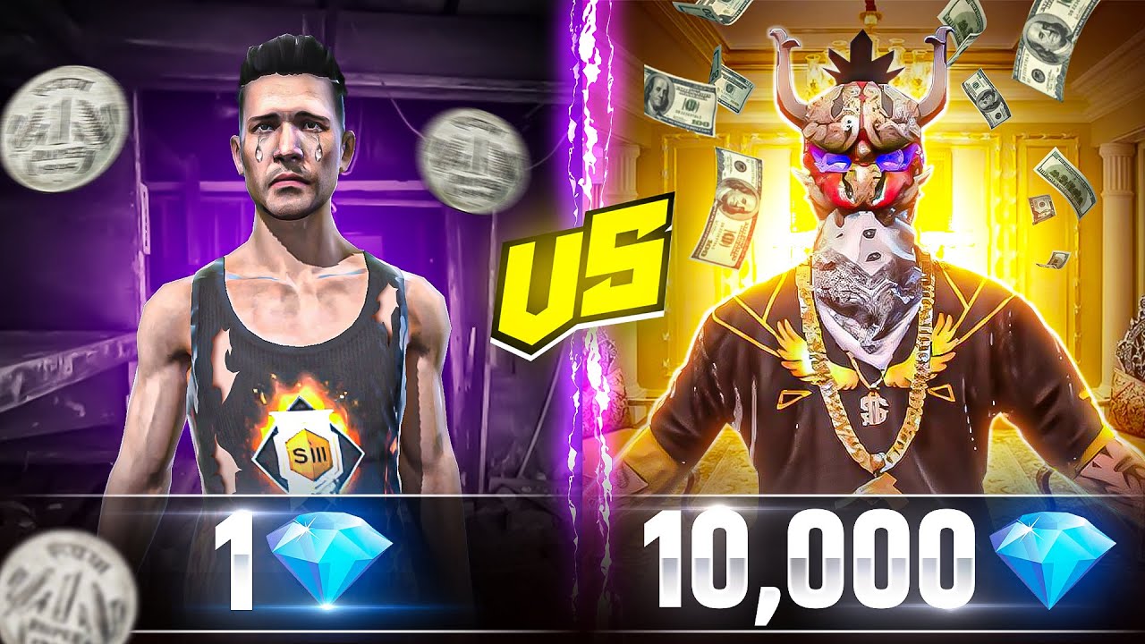 1💎 ПРОТИВ 10 000💎 АЛМАЗНЫХ ИСПЫТАНИЙ В FREE FIRE🔥 ULTIMATE пополнение😱посмотрите, сколько скинов ...