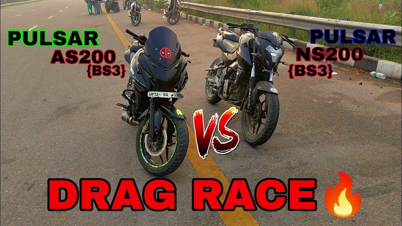 PULSAR AS 200 VS PULSAR NS200🔥||DRAG RACE 💥|| {BS3} BATTLE ⚡|| RACE TILL THEIR POTENTIAL 🥵||