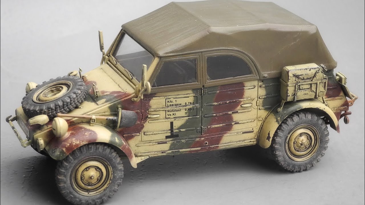 MENG German Pkw.K1 Kübelwagen Type 82 VS-016  Part 2 (Painting &Weathering）