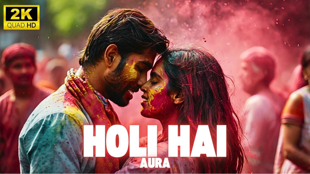 Holi Hai - New holi Rap song Lyrical Music Video In Hindi || AURA MUSIC || Latest 2025(Holi special)