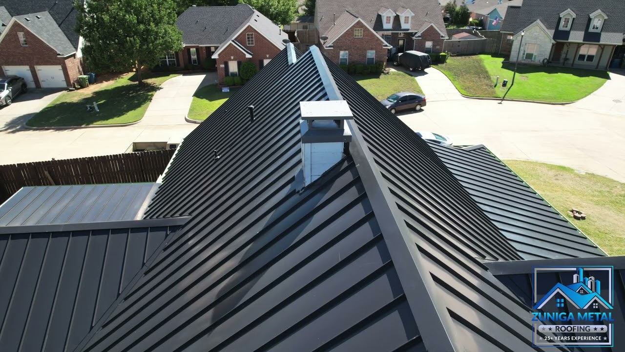 24-gauge Standing Seam Metal Roof System - Black - LIFE-TIME INSTALLATION WARRANTY