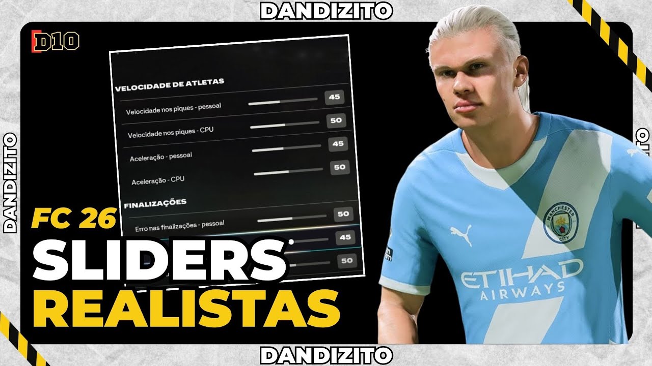 TORNE O FC 26 REALISTA | MELHORES Sliders! E problemas no menu do JOGO