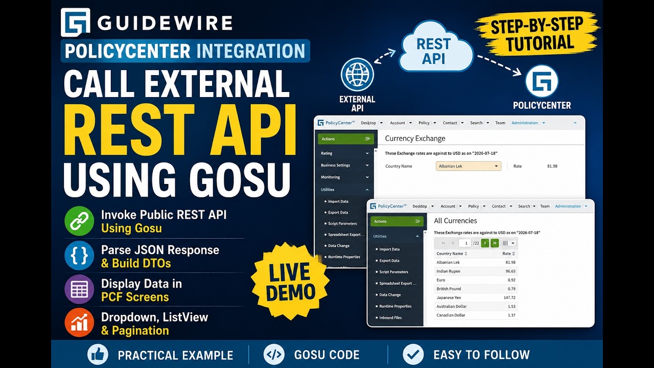 Guidewire Tutorial: Integrate an External REST API in PolicyCenter Using Gosu