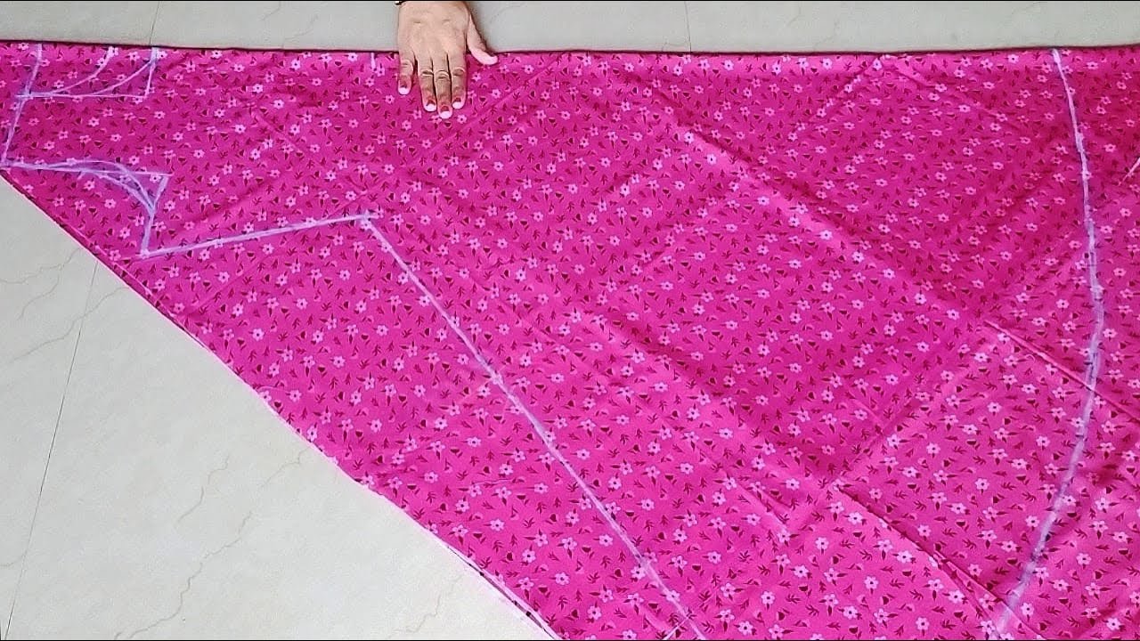 One Piece Umbrella Cut Kurti Cutting and Stitching Step by Step | Umbrella Cut Kurti/Gown Cutting