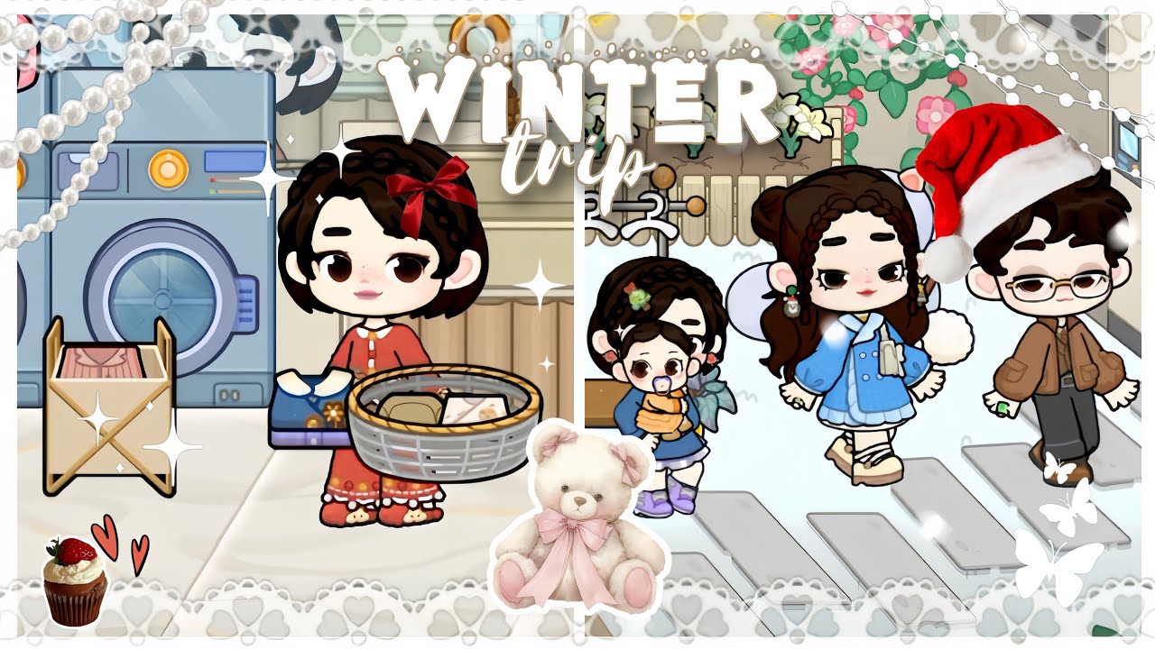 ⋆ 𐙚 ̊.Winter Holiday Trip prep with Mins Family ❄️⛄｡°⭒ASMR˚｡⋆ | Game World 