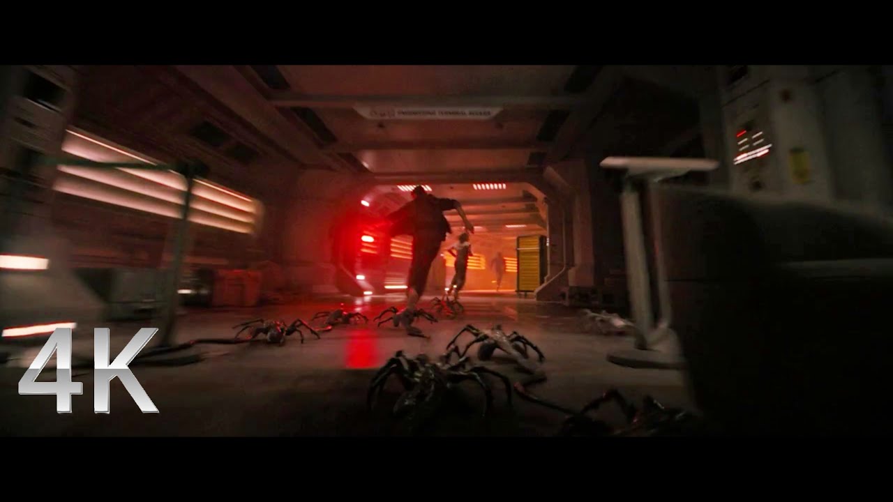 Facehugger chase scene - Alien: Romulus (2024) 4K