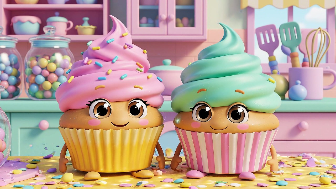 Eight Little Toy Cupcakes Sweet Sweet Sweet | Yummy Color & Counting Songs