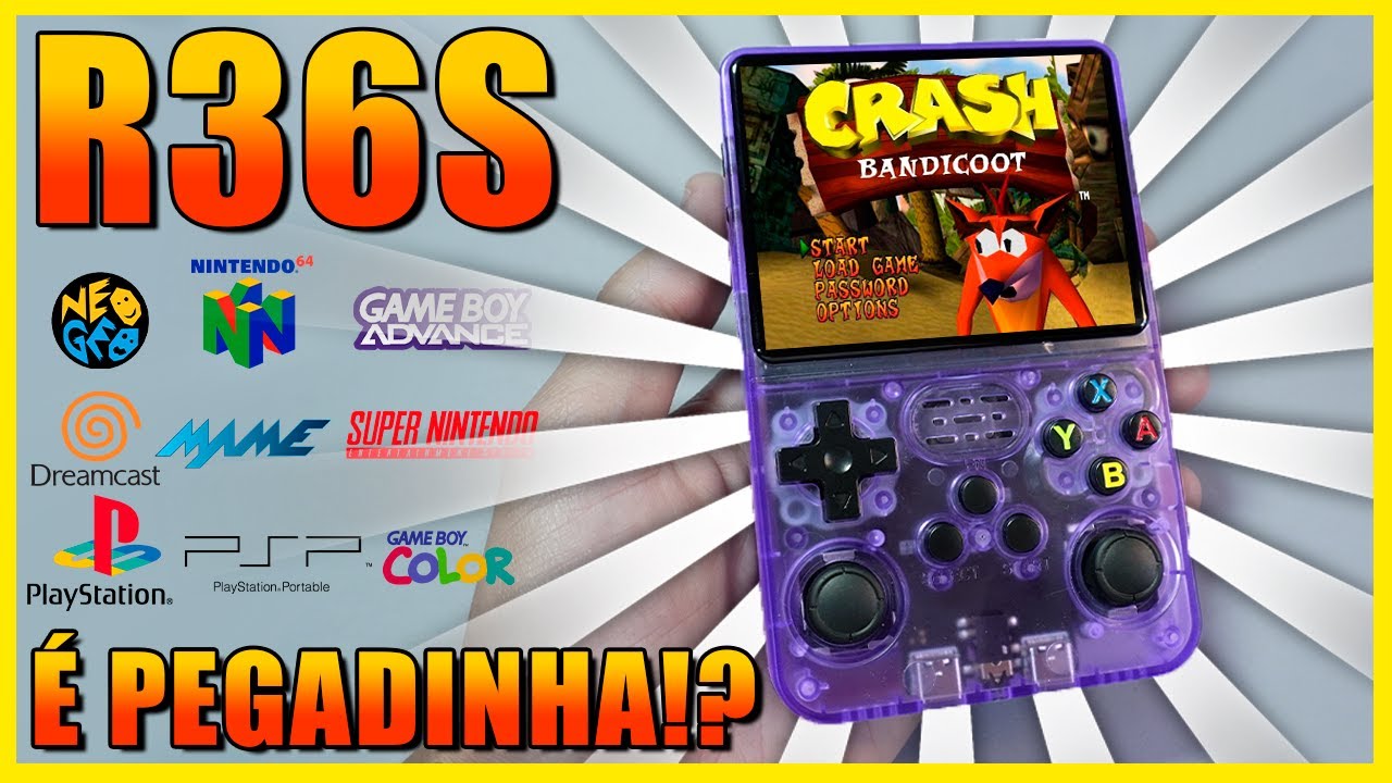 R36S: será o mellhor portátil custo-benefício em 2024!? Processador RK3326 com ArkOS roda até PSP!