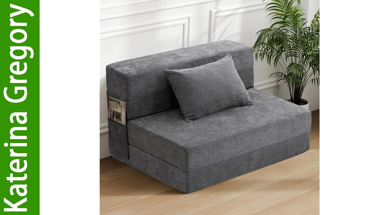 HOMFINE Folding Sofa Bed Convertible Sleeper Chair with Pillow Review