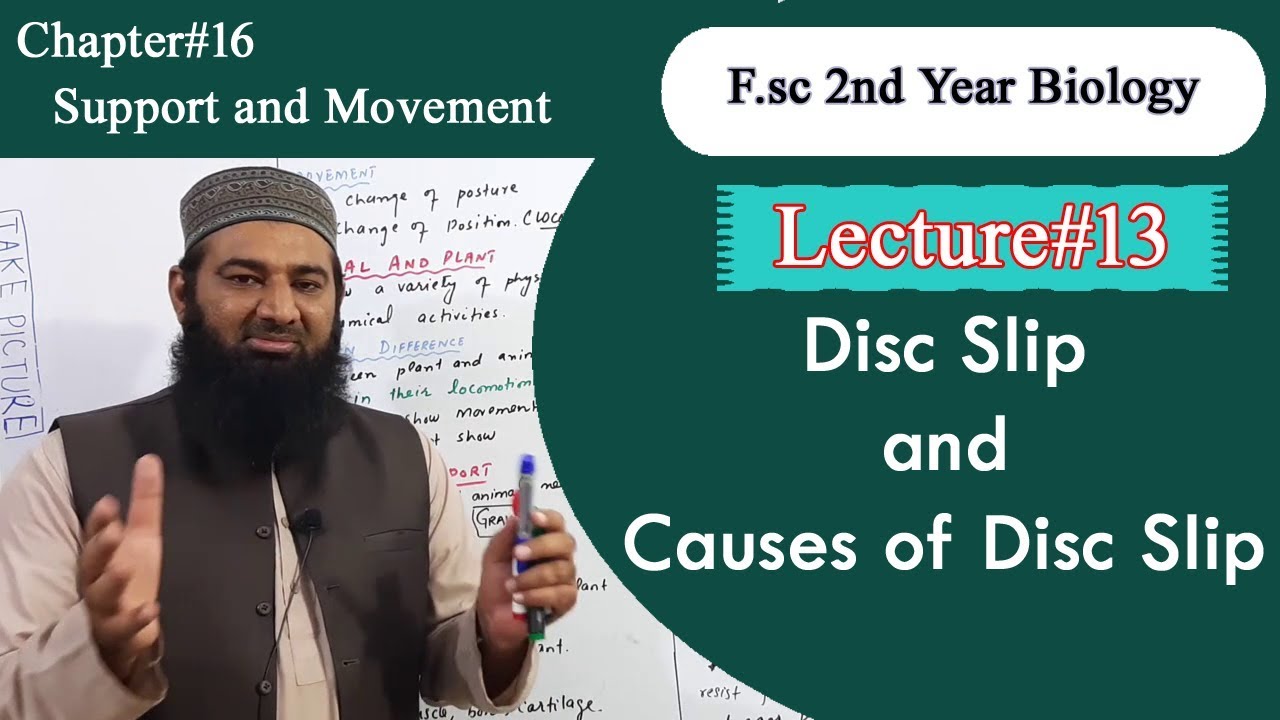 Biology Ch#16-Lecture#13  Disc slip and causes of disk slip (F.Sc 2nd Year)