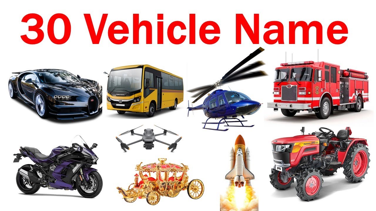 Land, Air, Water Vehicles Vocabulary | Learn Vehicles Names with Pictures for Beginners