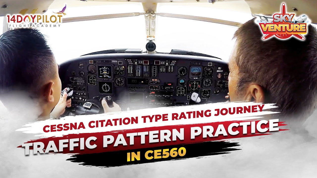 CITATION V CE560 Jet Take Off & Landing in Rain and Thunderstorm